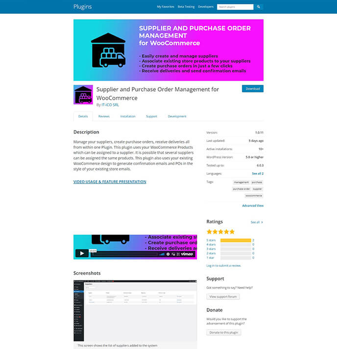 Supplier and purchase order management for WooCommerce Plugin
